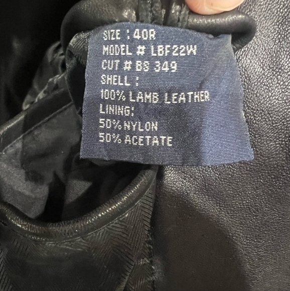 Ralph Lauren Black Lambskin Button Up Jacket Men's Size 40R - Picture 7 of 8